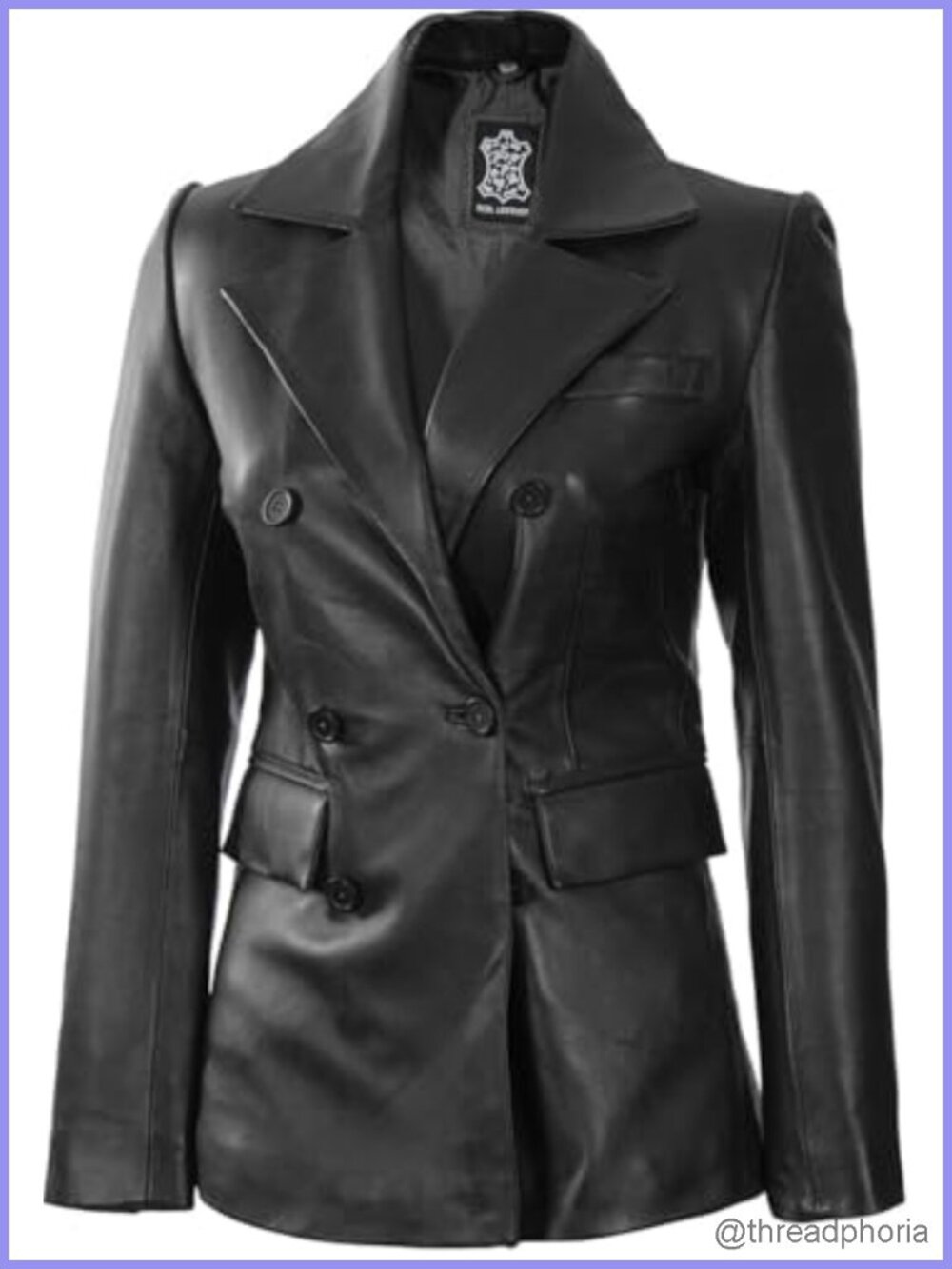 Real Lambskin Leather Jacket Women's Tailored All-Season Coat